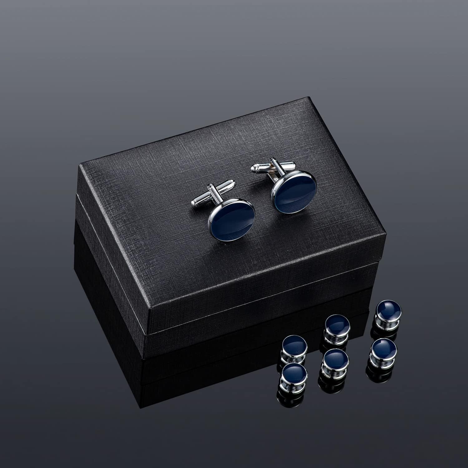 wynameleri Cufflinks and Tuxedo Studs Set in Gift Box