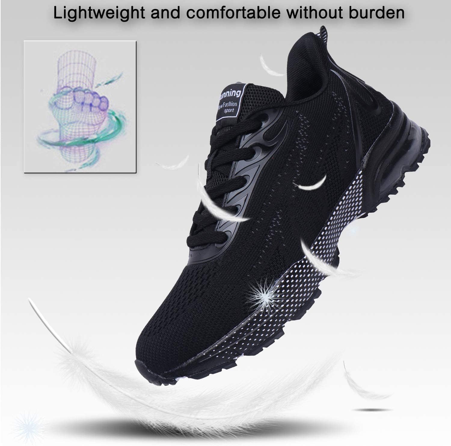 SYKT Running Shoes Mens Womens Fashion Sneakers Tennis Sports Casual Walking Athletic Fitness Indoor and Outdoor Shoes