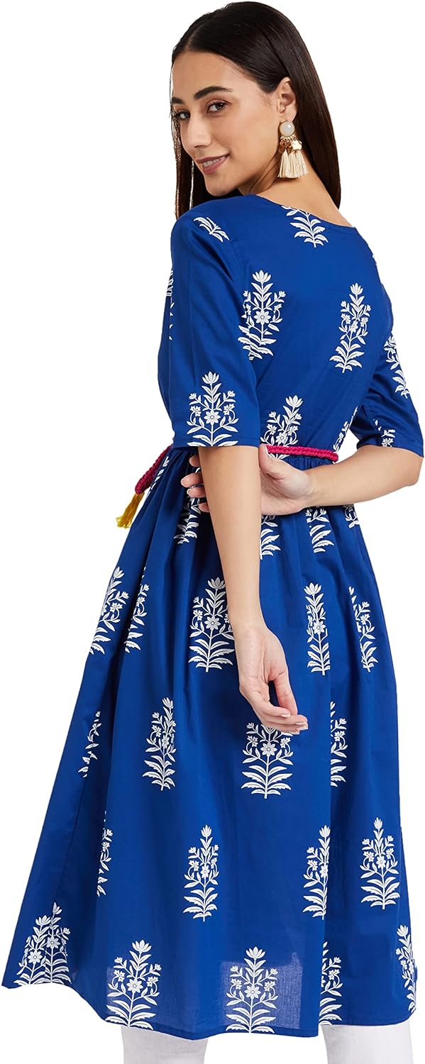 Myx Women's Cotton Ethnic Regular Fit Kurta Dress