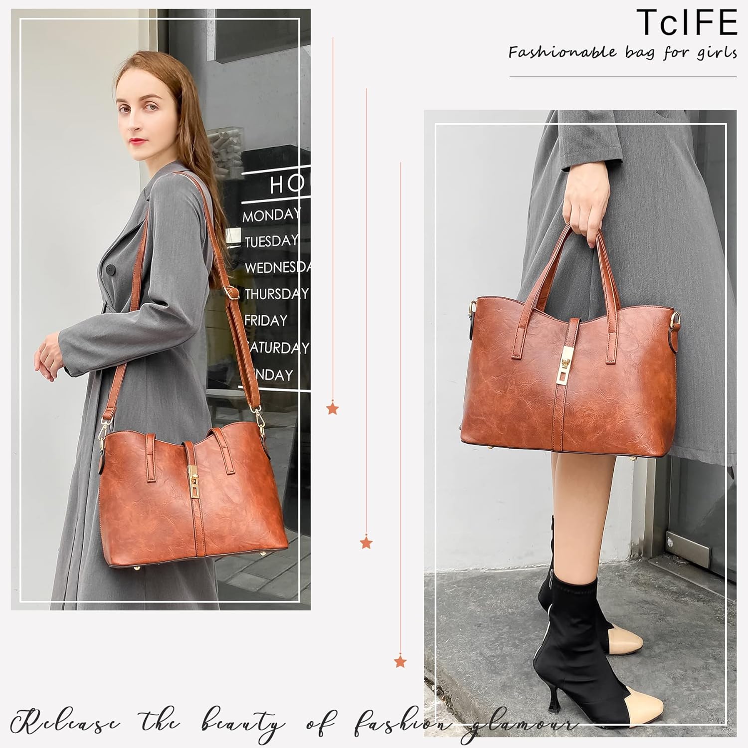 TcIFE Purses and Handbags for Womens Satchel Shoulder Tote Bags