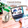 SmartDevil Small Personal USB Desk Fan,3 Speeds Portable Desktop Table Cooling Fan Powered by USB,Strong Wind,Quiet Operation,for Home Office Car Outdoor Travel（white）