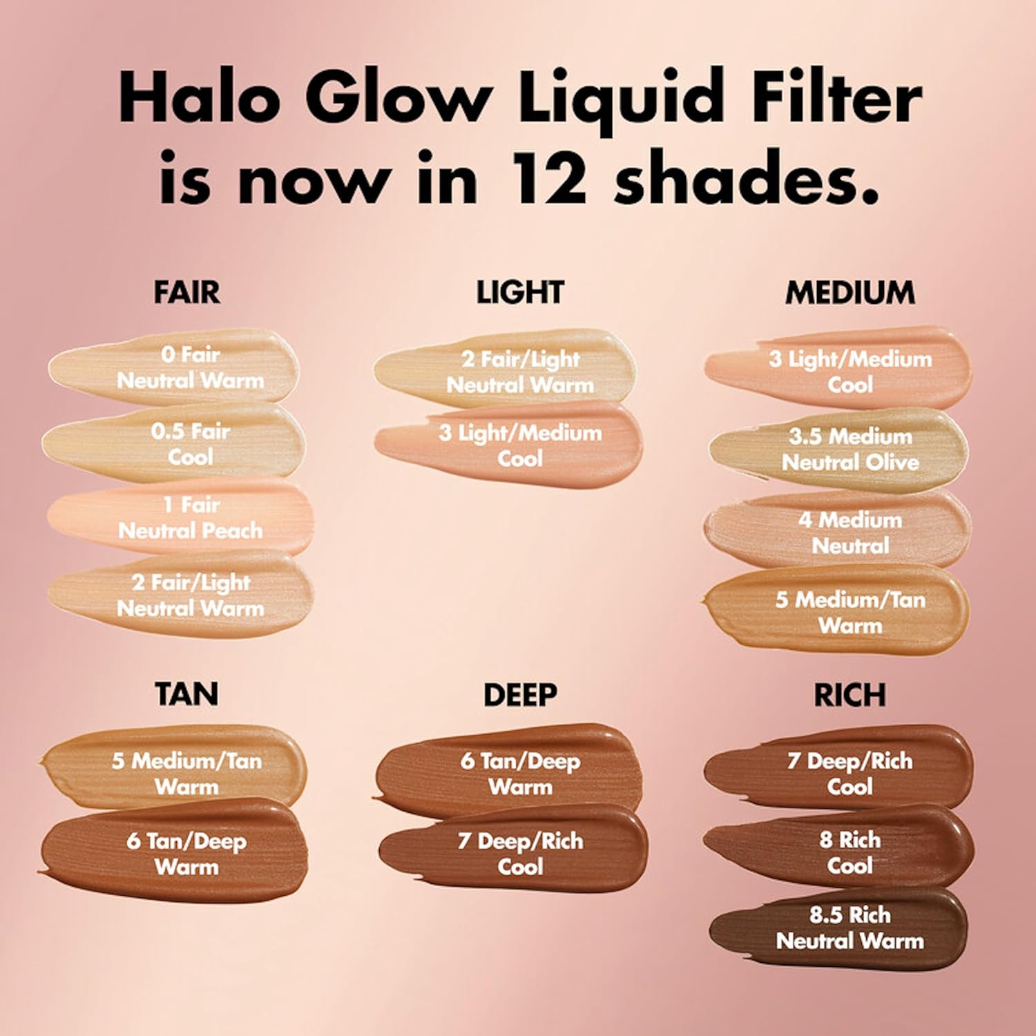 e.l.f. Halo Glow Liquid Filter, Complexion Booster For A Glowing, Soft-Focus Look, Infused With Hyaluronic Acid, Vegan and Cruelty-Free, 0 Fair