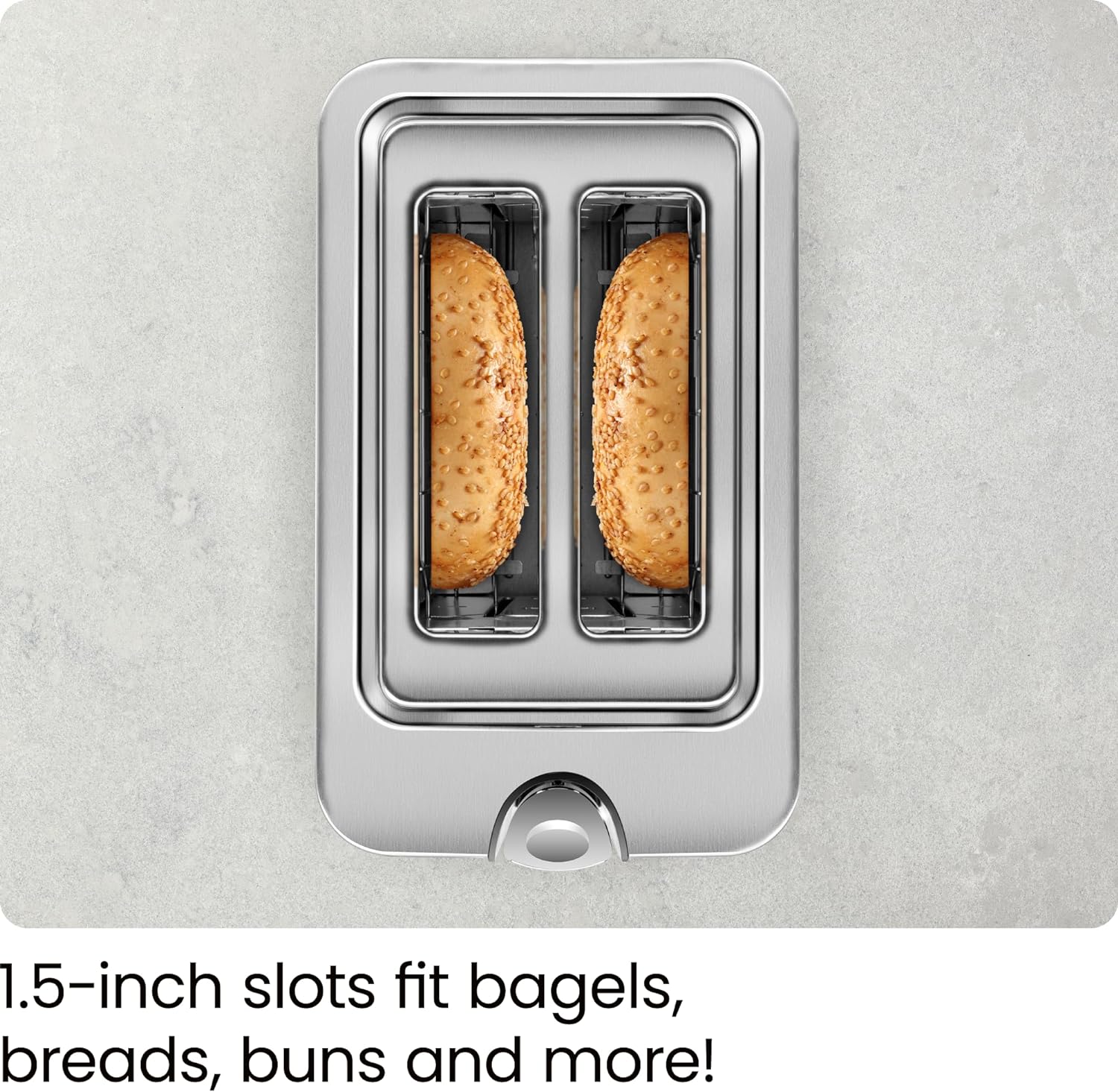 Chefman 2 Slice Toaster, 7 Shade Settings, Stainless Steel Toaster 2 Slice with Extra-Wide Slots, Thick Bread Toaster and Bagel Toaster, Reheat, Defrost, Cancel, Lift Lever, Removable Crumb Tray