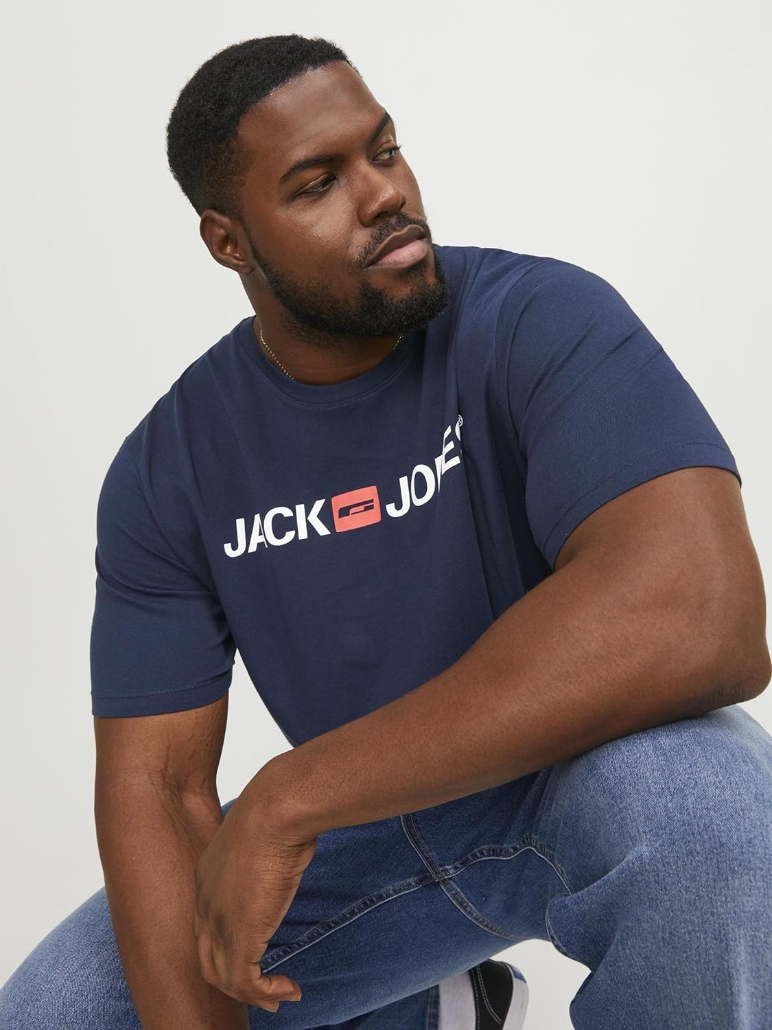 Jack & Jones Mens Jjecorp Logo Tee Ss Crew Neck Noos Slim Fit T-Shirt