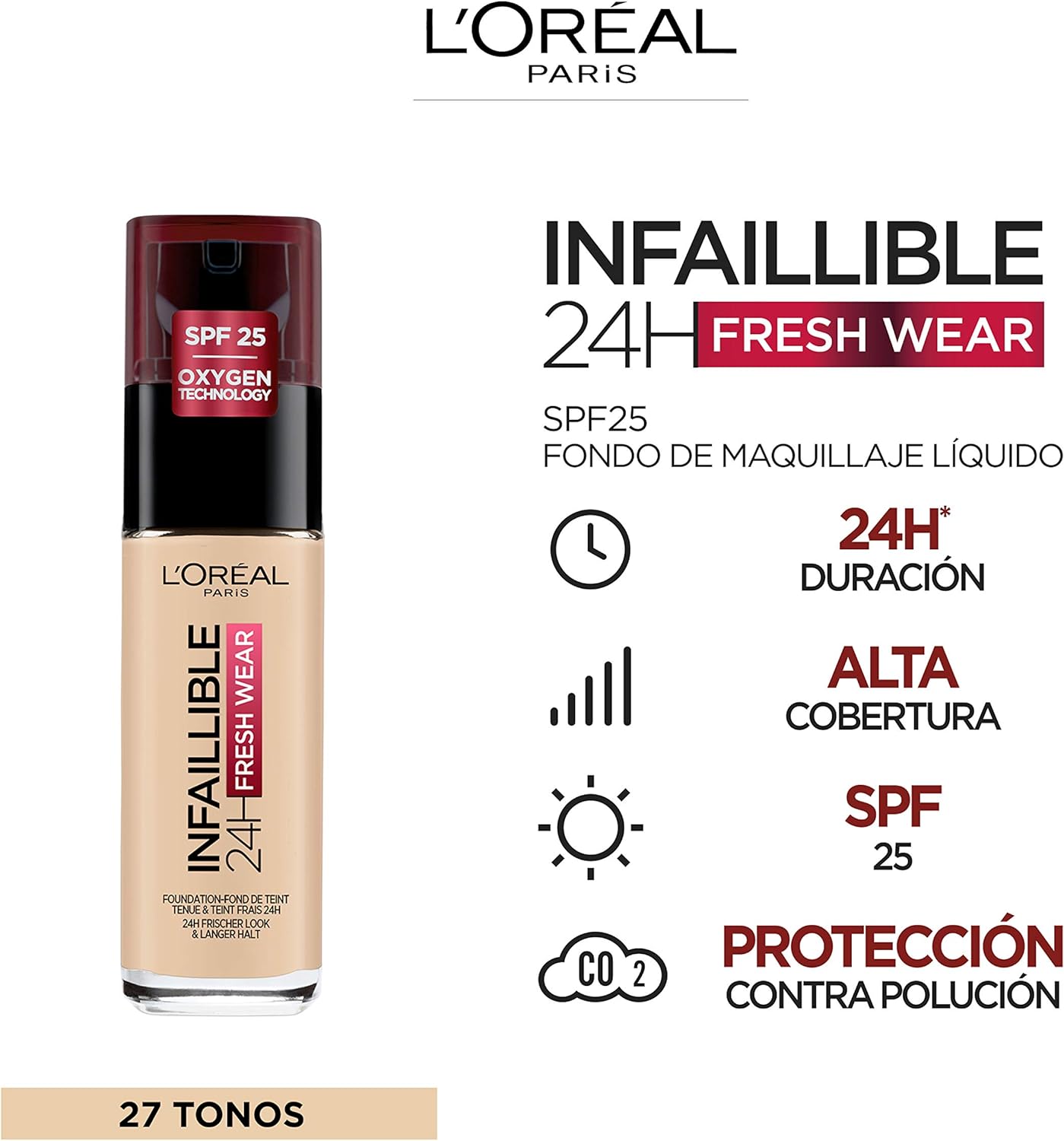 L'Oreal Paris, Infaillible 24hr Freshwear Foundation 015 Porcelaine