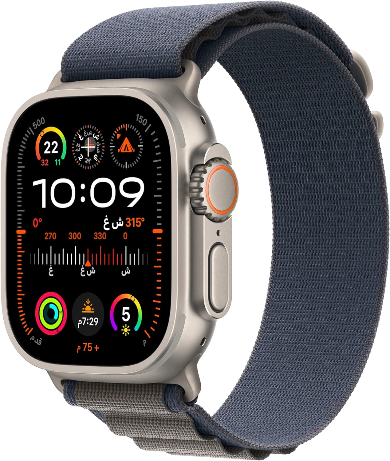 Apple Watch Ultra 2 [GPS + Cellular 49mm] Smartwatch with Rugged Titanium Case & Blue Ocean Band One Size. Fitness Tracker, Precision GPS, Action Button, Extra-Long Battery Life, Bright Retina Display