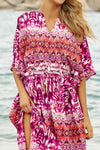 YouKD Summer Long Kaftan Bohemian Beach Kimono Swimsuit Cover Up Plus Size Dress for Women