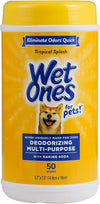 Wet Ones for Pets Deodorizing Multi-Purpose Dog Wipes With Baking Soda | Dog Deodorizing Wipes For All Dogs in Tropical Splash Scent, Wet Ones Wipes for Deodorizing Dogs | 50 Ct Cannister Dog Wipes