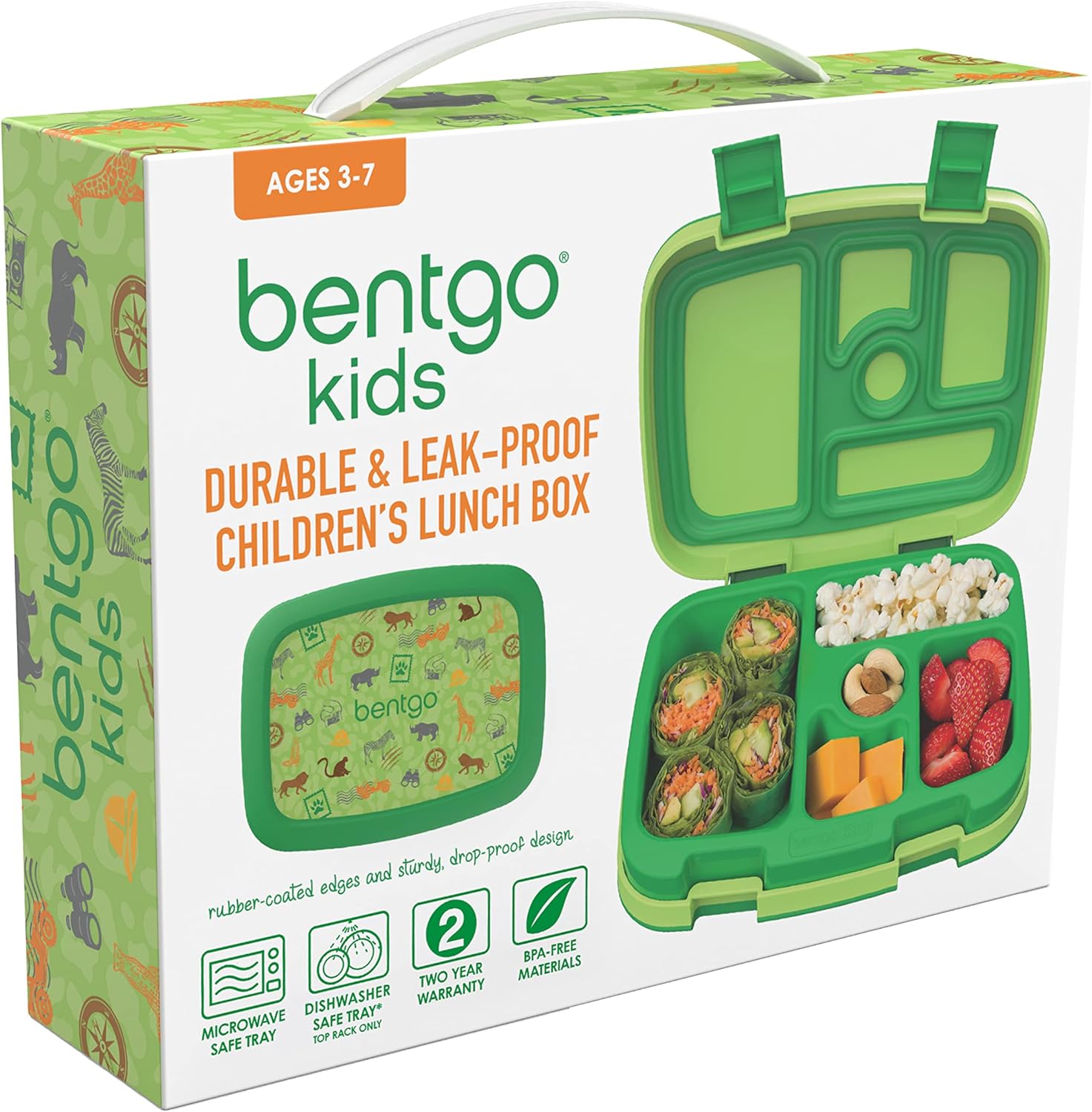 صندوق طعام مطبوع للاطفال من بنتجو، مقاوم للتسرب مقسم الى 5 اجزاء مناسب لعمر من 3 الى 7 سنوات، خال من مادة BPA وامن للاستخدام في غسالة الصحون مصنوع من مواد امنة غذائيًا- مجموعة 2022 (ارجواني فاتح)