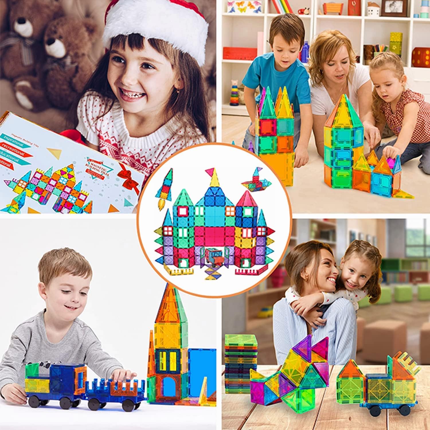 Zerifam Magnetic Building Blocks - 60 Piece Set Magnetic Tiles, 3d Toddler Building Blocks, Develop Children's Creativity, Inspiration and Entertainment Beyond Imagination (60 pcs)