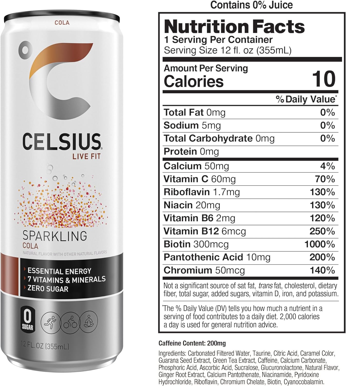 Celsius Fitness Drink, Peach Vibe - 355Ml (Pack Of 12)