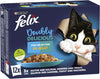 Felix Purina Doubly Delicious Fish Selection in Jelly Wet Cat Food Box, 85g (Pack of 12)