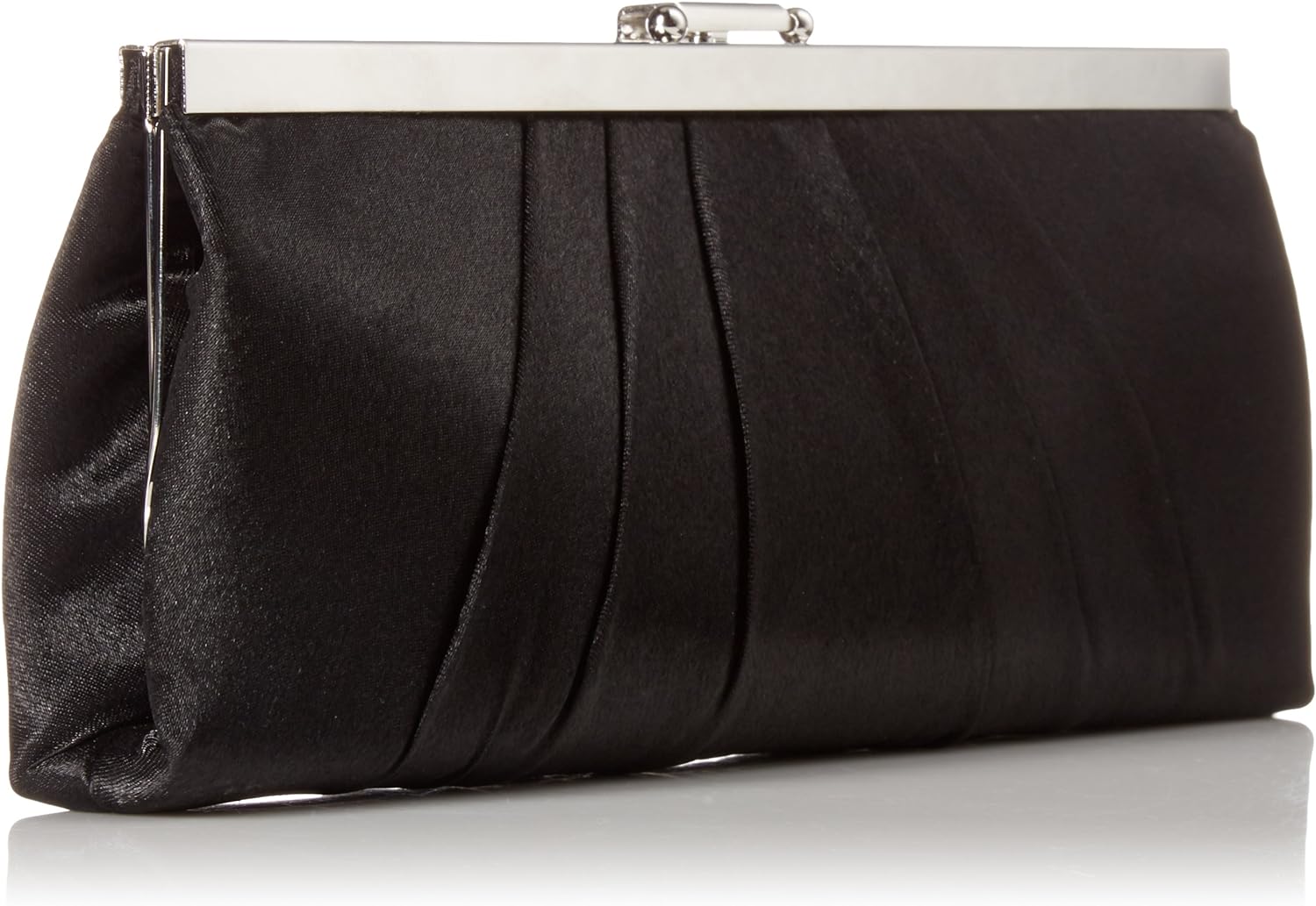 Jessica McClintock Blaire Women's Satin Frame Evening Clutch Bag Purse with Shoulder Chain Included