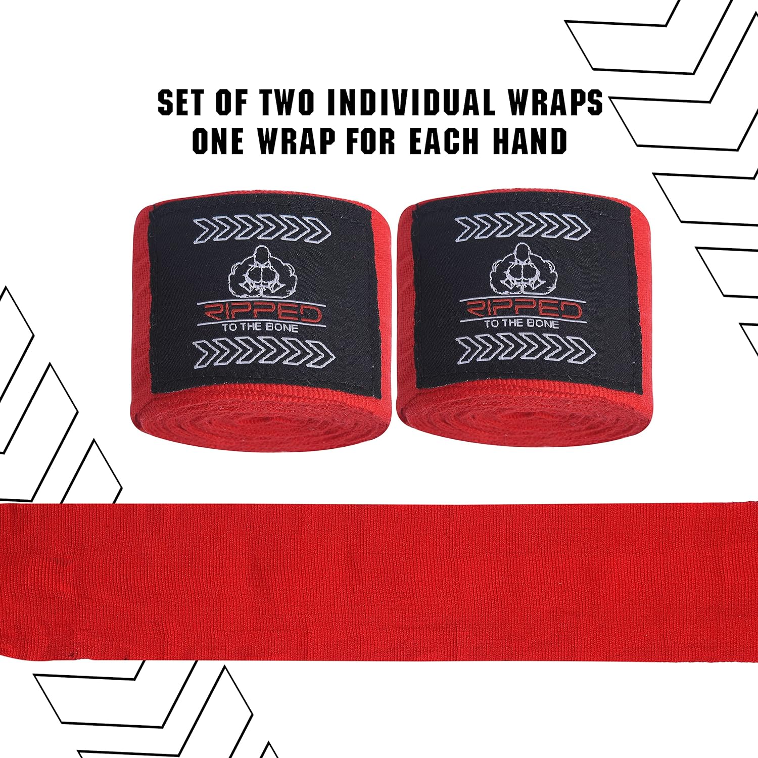 RTTB Premium Boxing Wraps (Pair) - 197" (5 Meter) Hand Wraps with Hook & Loop Closure: Ideal for Boxing, Kickboxing, Thai Boxing, MMA, Strength Training, Crossfit, Gym Workouts - Includes Case.