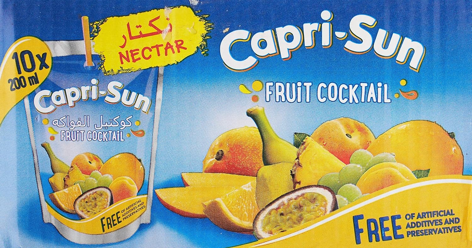 Capri-Sun Nectar 30% Strawberry Juice Drinks 200 ml, Pack of 10