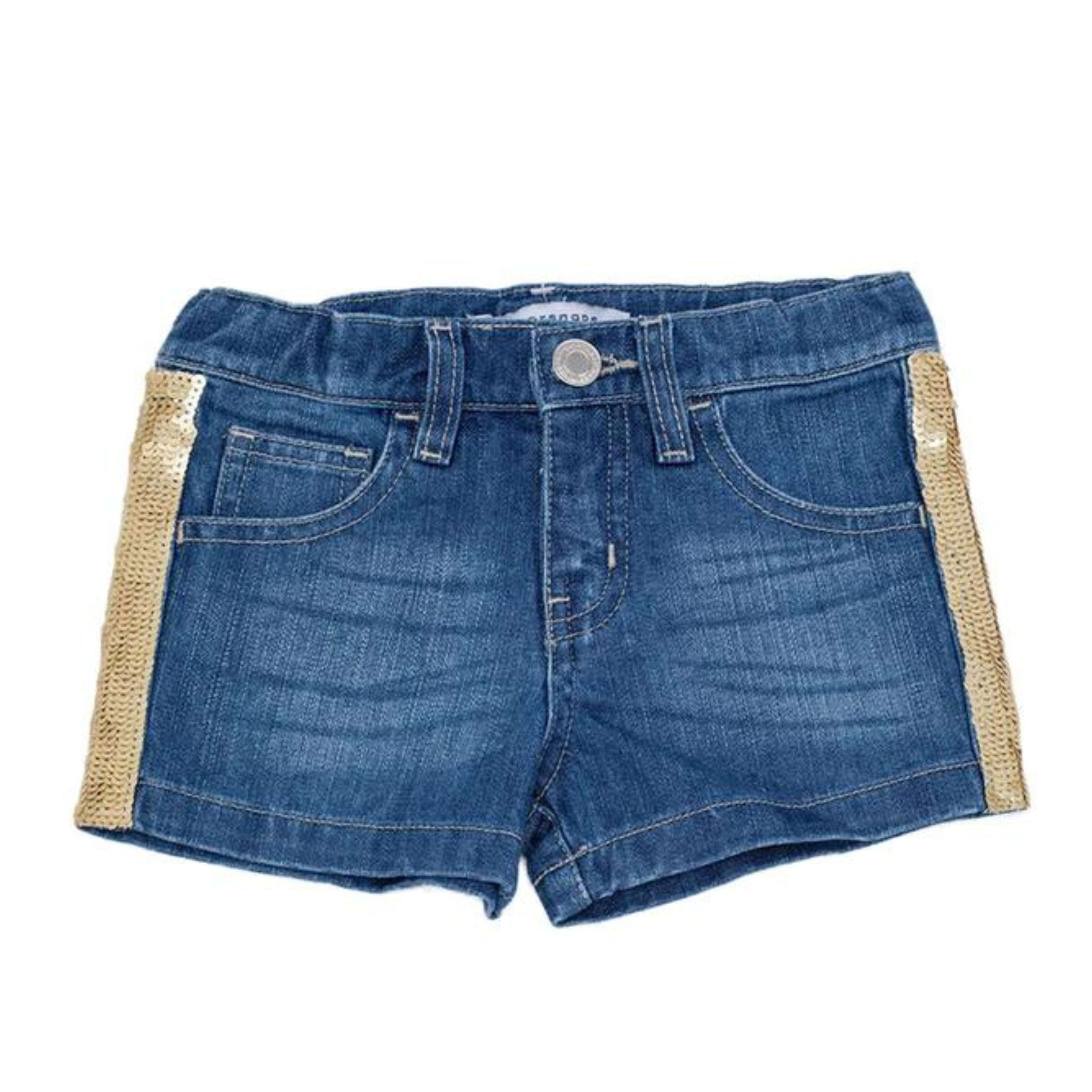 Gingersnaps Girls GSH0379 Colored Denim Cut-Off Shorts With Sequins Strips