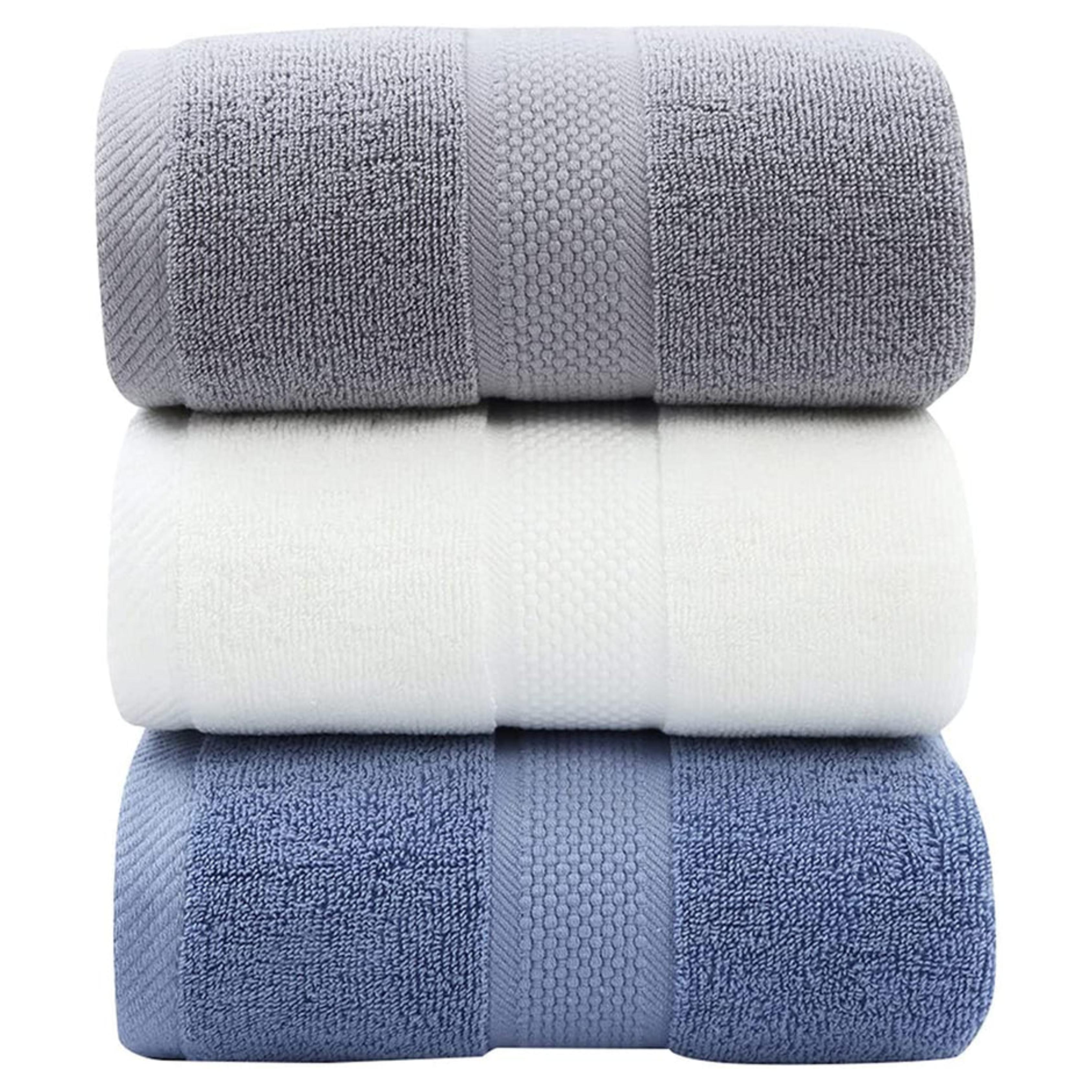 KASTWAVE Premium Cotton Bath Hand Towels for Bathroom Combed Cotton Hand Towels Absorbent Soft Cotton Hand Towels for Bathroom, Hand & Face Washcloths Set, Soft Absorbency and Fade Resistant Quick Dry