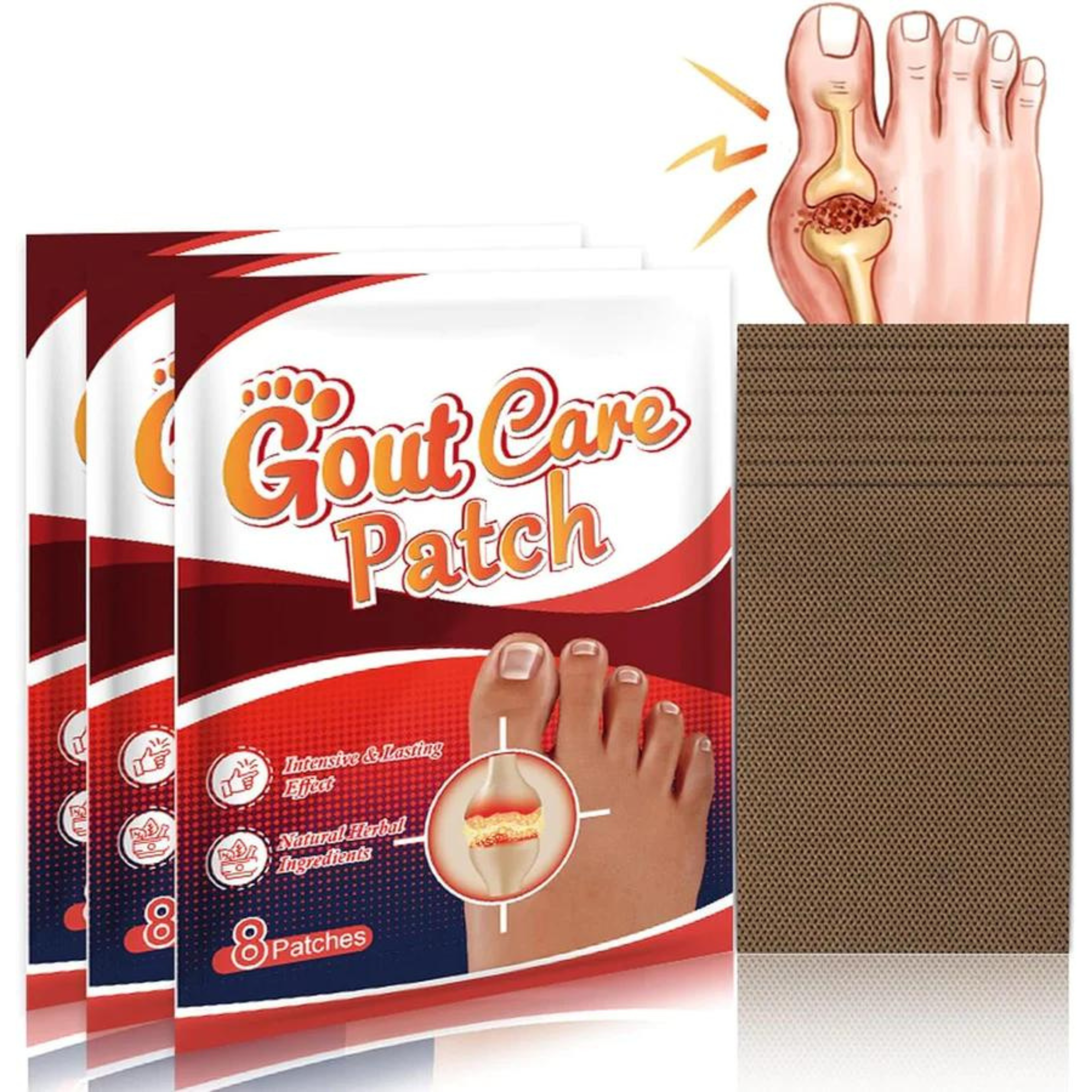 Gout Treatment Patch, 40pcs Arthritis Thumb Patches for Pain Relief, Swelling Reduction, and Inflammation Diminishment
