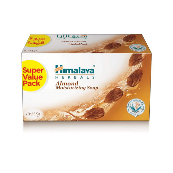 Himalaya Almond Moisturizing Soap Bar, Pack of 6 - 125 g