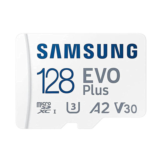 SAMSUNG EVO Plus Micro SD Memory Card + Adapter, 128GB microSDXC, Up to 130MB/s UHS-I, U3, A2, V30Full HD & 4K UHD, Expanded Storage for Phone, Gaming, Tablet, MB-MC128KA/APC