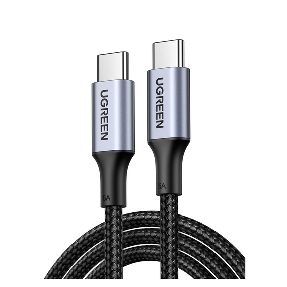 UGREEN USB C Cable 2M, Braided 100W Power Delivery PD Fast charge Cable USB C to USB C for iPhone 15 Pro/15 Pro Max/15/15 Plus, iPad Pro/mini 6, MacBook Pro/Air, Samsung S24 Ultra, Huawei P60, etc