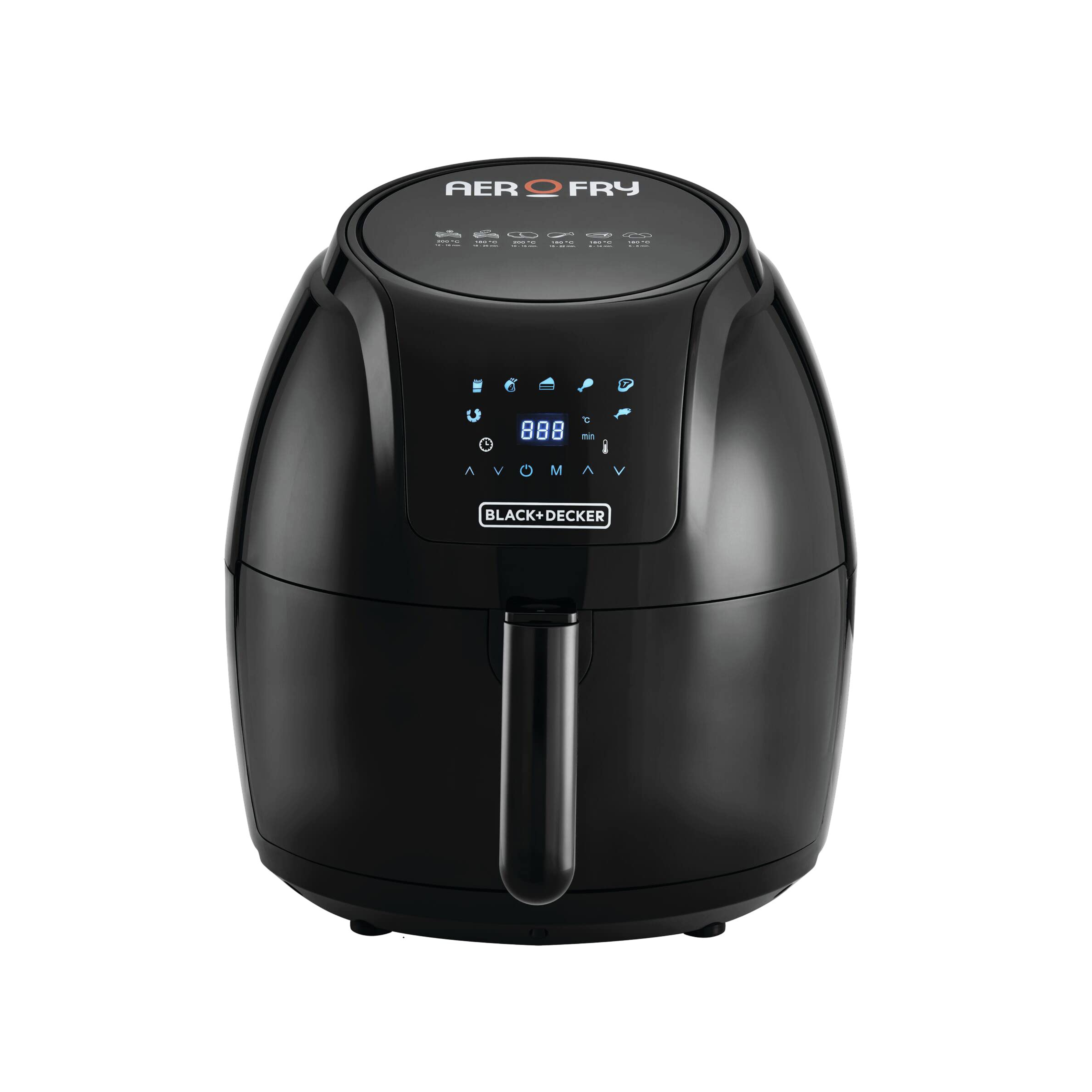 BLACK+DECKER XL Digital Air Fryer, 1800W, 5.6L/1.5Kg, 7 Presets, Crispy and Healthy Cooking, Rapid Air Technology & Led Display, Best for Frying, Grilling, Roasting, Baking, AF625 B5