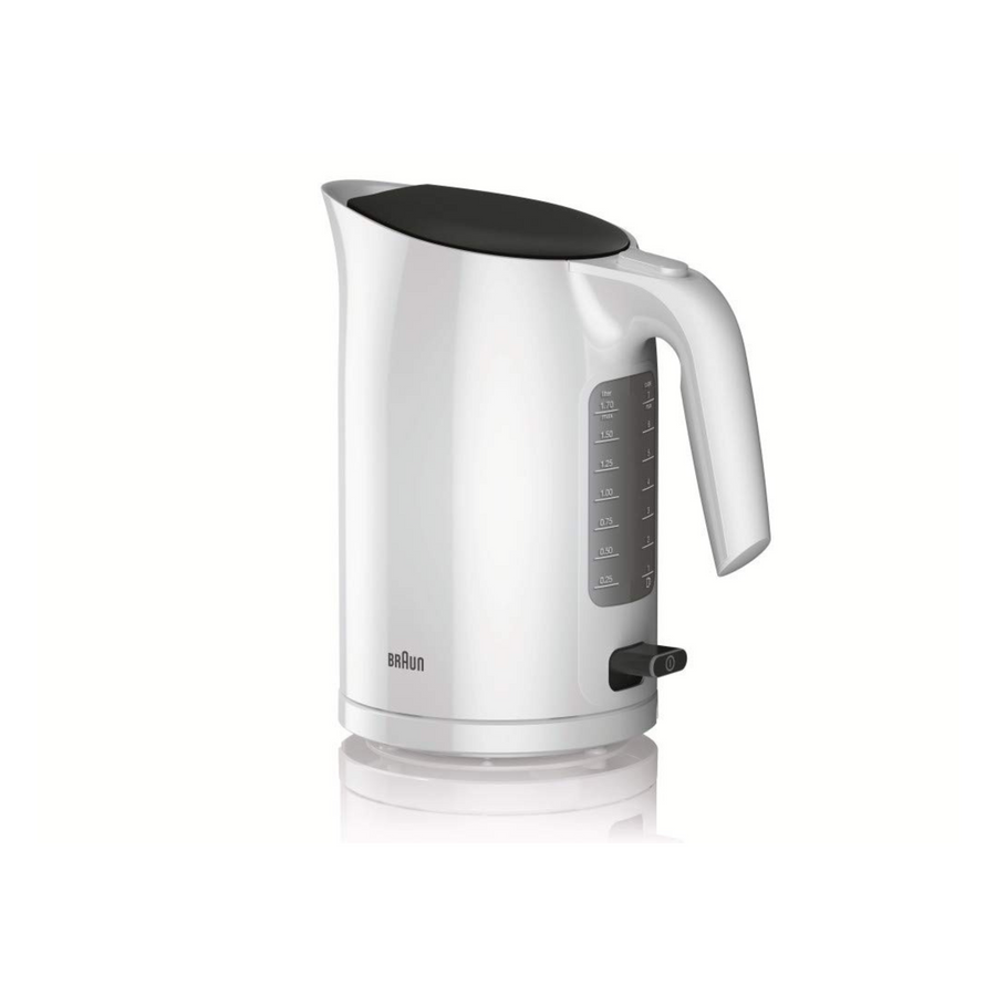 Braun Kettle, 3000W, 1.7L, Washable Anti Scale Filter, WK3110WH, White