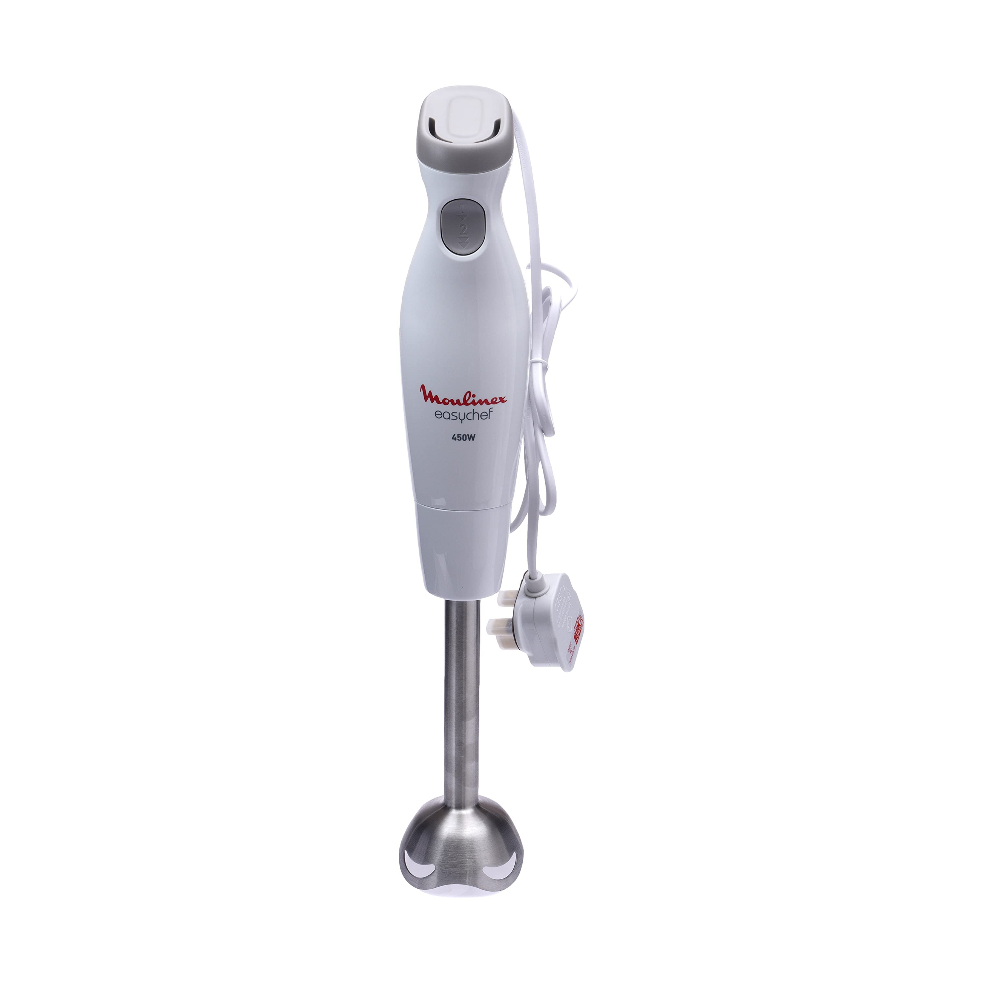 Moulinex Easy Chef Hand Blender With 800 Ml Beaker, 450W, White, Plastic/Stainless Steel, Dd451127, min 2 yrs warranty