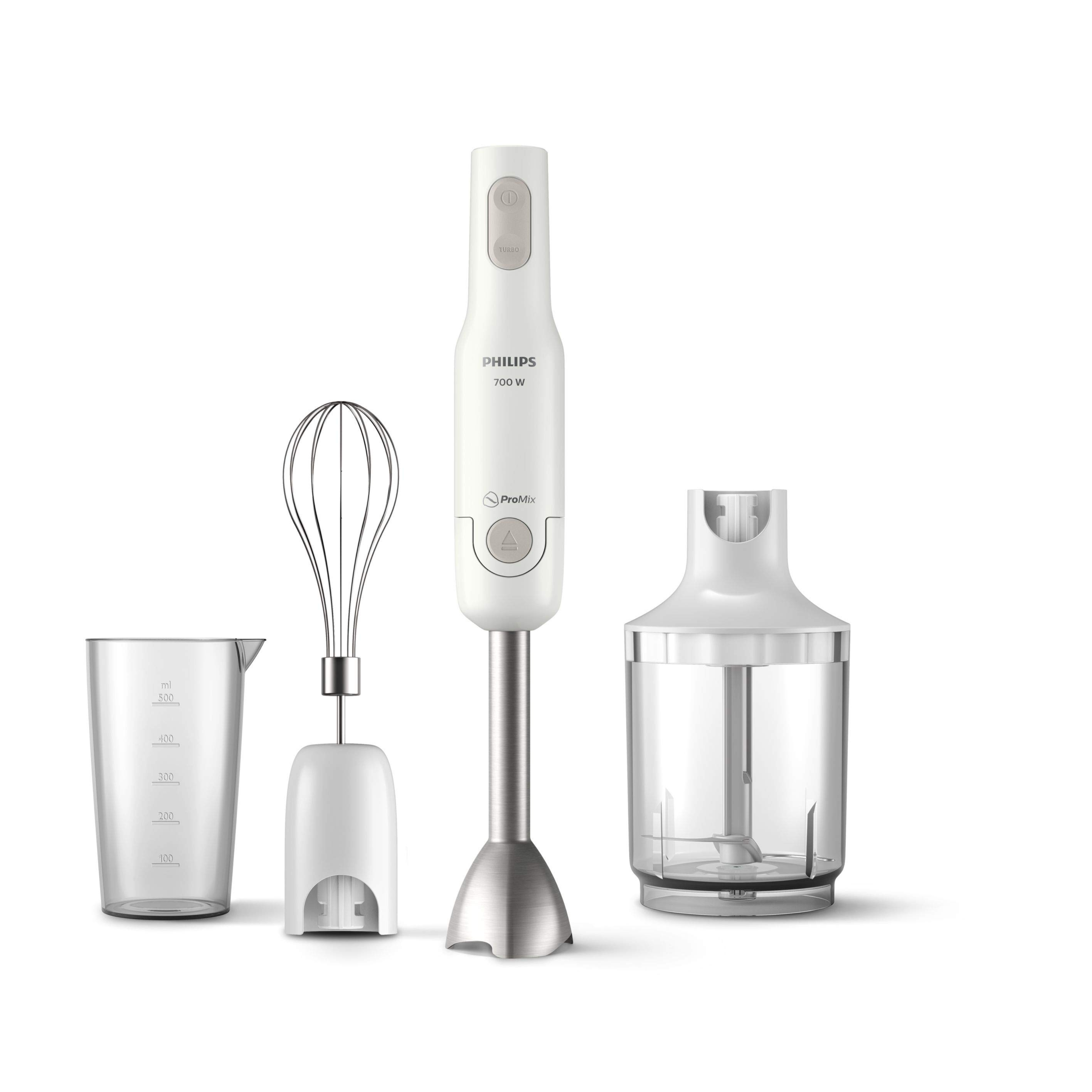 PHILIPS 700W With Metal Bar, Promix, 0.5L, XL Chopper, Whisk, White, 3-Pin Hr2545/01.