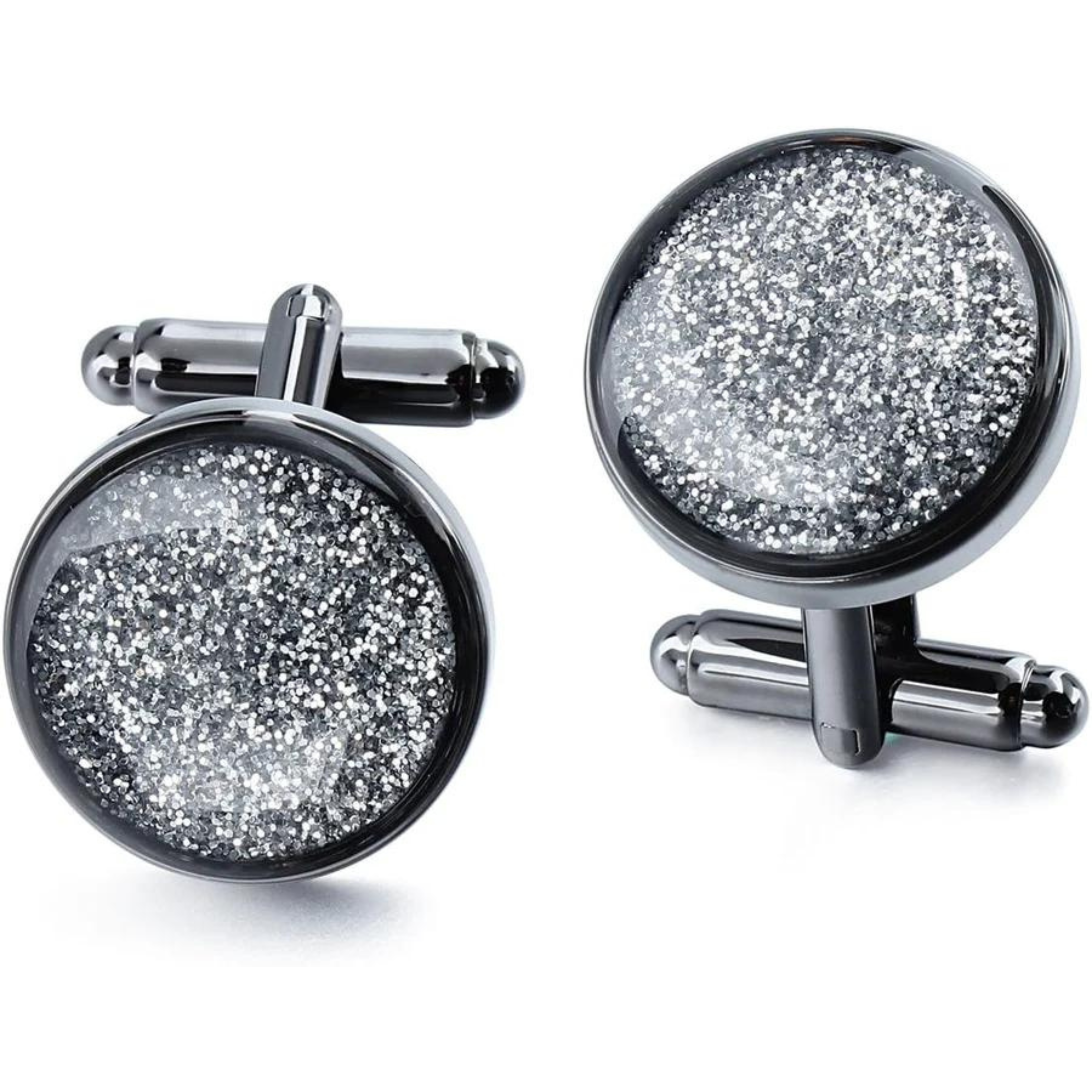 HAWSON Cufflinks and Studs Set Crystal for Men's Tuxedo Shirt for Wedding Party Accessories - Business Wedding Accessories