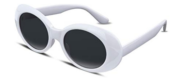 FEISEDY White Clout Goggles Sunglasses Women Men Retro Oval Sunglasses Girls Boys Sunglasses B2253