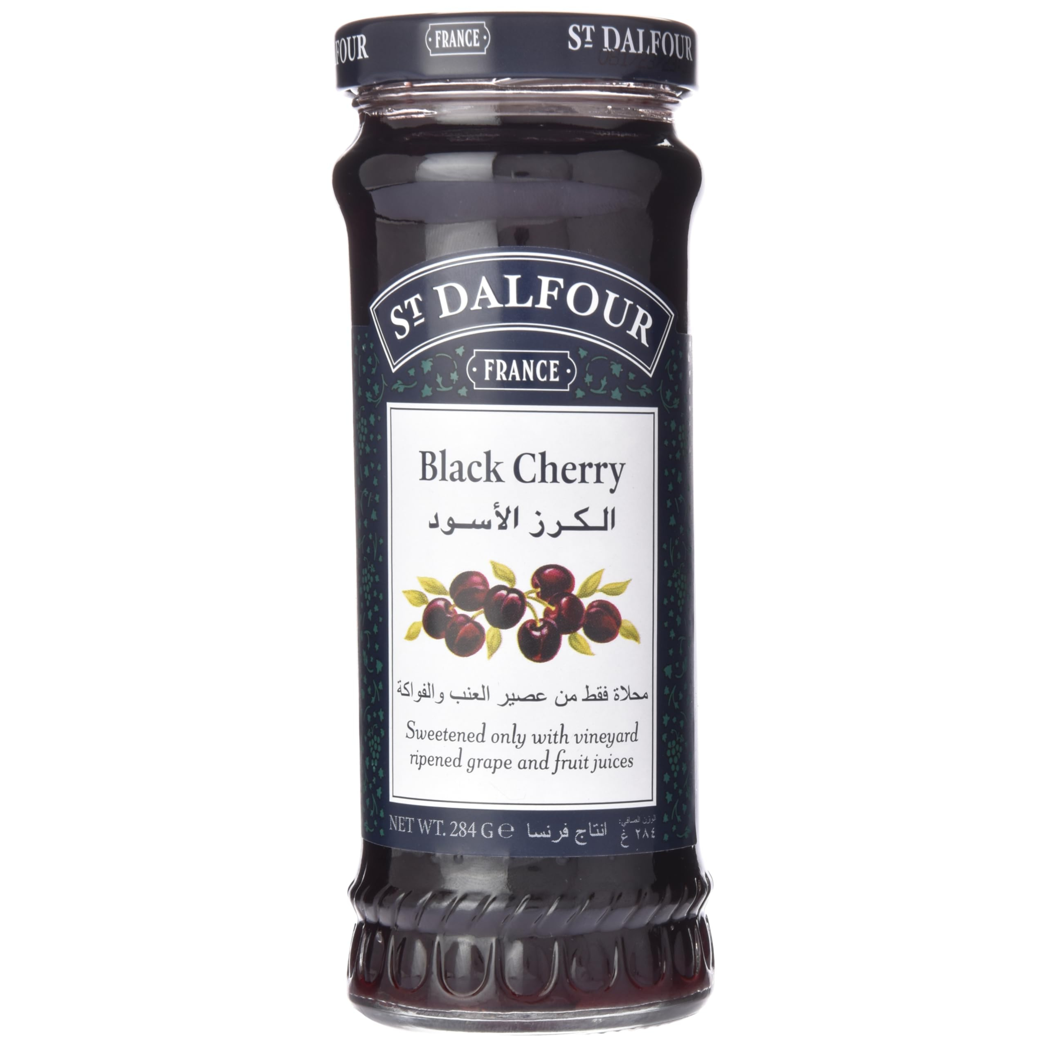 St. Dalfour Black Cherry Jam, 284g - Pack of 1
