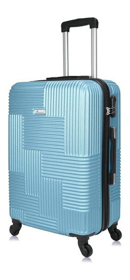 Senator Hard Case Checked Bag 28 Inches Large Suitcase with Wheels for Unisex – KH110 | ABS Lightweight Hard Shell Luggage with Spinner Wheels 4 (Checked Luggage 28-Inch, Light Blue)
