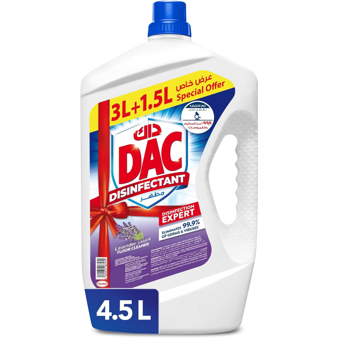 Dac Disinfectant Floor Cleaner - Lavender, 4.5L