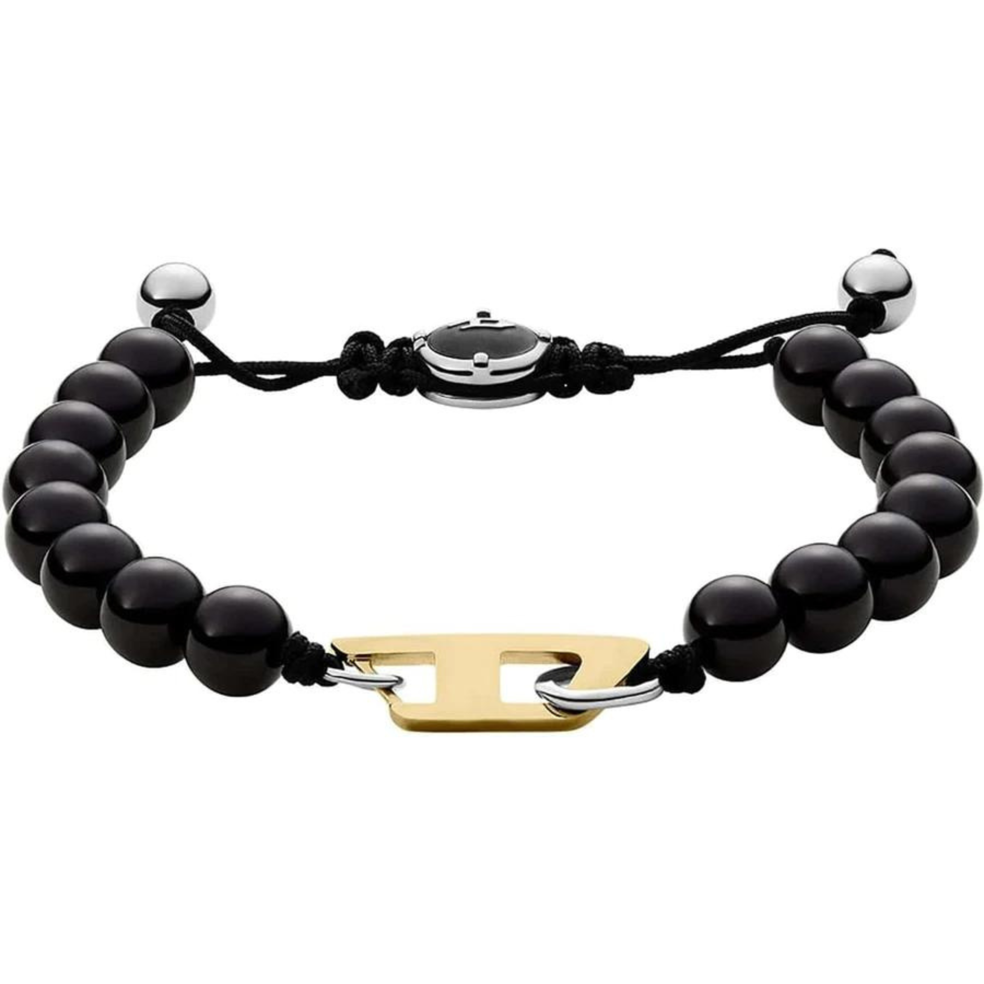 Diesel Men's Semi-Precious Bracelet with slider clasp, Polished, lenth 17.5 cm - 25 cm