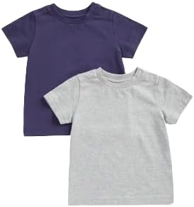 Mothercare Boys EB140 Nav Years and Gre Years T-Shirts - 2 Pack