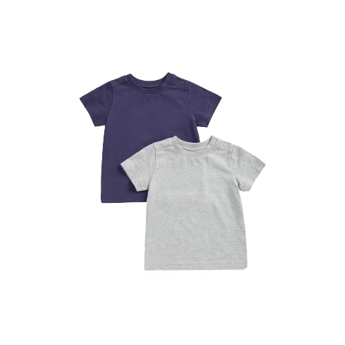 Mothercare Boys EB140 Nav Years and Gre Years T-Shirts - 2 Pack