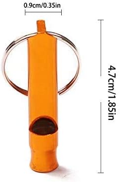 Set of 12 Extra Loud Whistles for Camping Hiking Hunting Outdoors Sports and Emergency Situations, Sturdy but Light Aluminium Key Chain Signals