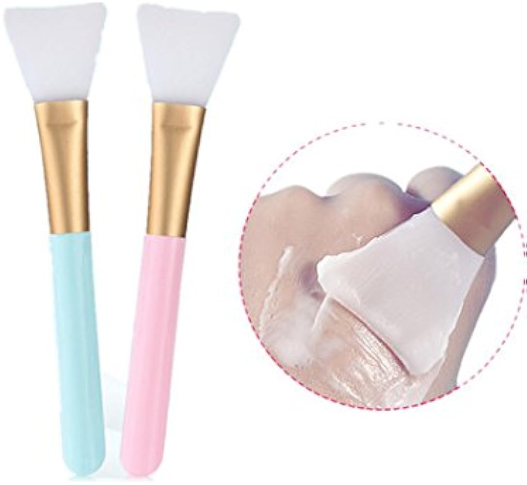 2 PCS Face Mask Beauty Tool Soft Silicone Facial Mud Mask, Brush Hairless Body Lotion And Butter Applicator