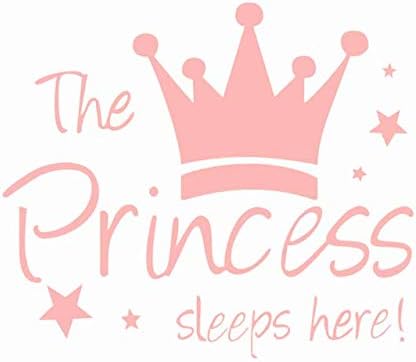 The Princess Words Removable Wall Sticker Pink Kid's Child Room Decor Decal