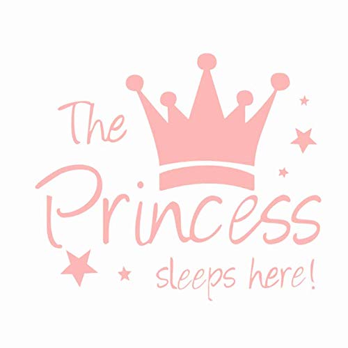 The Princess Words Removable Wall Sticker Pink Kid's Child Room Decor Decal