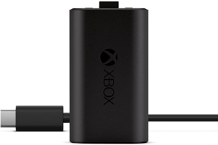 Microsoft Xbox Play and Charge Kit Rechargeable Battery With USB Type-C Cable Black