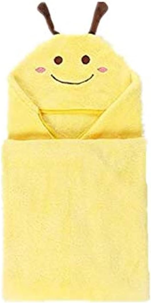 Baby Hooded Towel Blanket Bathrobe Boy Girls Animal Shape Cloak(Little bee)