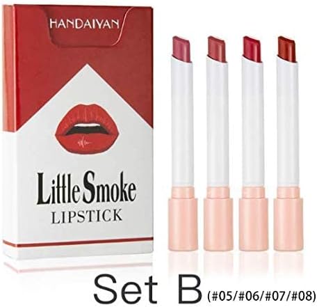 Handaiyan Silky Smooth 4 Color Set Cigarette Box Little Smoke Rich Lipstick Set