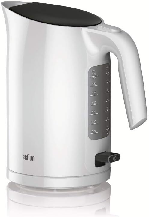 Braun Kettle, 3000W, 1.7L, Washable Anti Scale Filter, WK3110WH, White