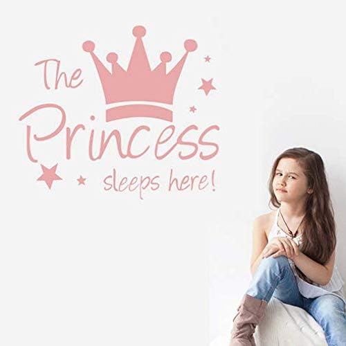 The Princess Words Removable Wall Sticker Pink Kid's Child Room Decor Decal