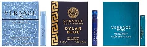 VERSACE for Men Fragrance Sample Trio - Pour Homme, Man Eau Fraiche, & Eros