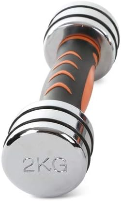 Hirmoz Dumbbell 2.KG By Iron Master, Home Fitness Dumbbell for Whole Body Workout Home Gym (Single), Silver