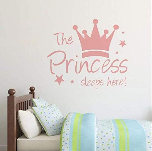 The Princess Words Removable Wall Sticker Pink Kid's Child Room Decor Decal