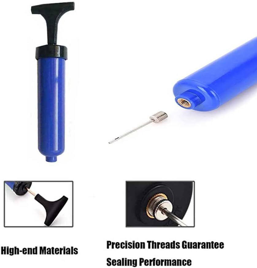 Pro Sports Ball Inflator Pump Tool with 10 Needles and 2 Pieces Valve Adapter, 2 Pieces Air Hose